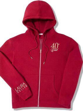 LAURA GELLER NEW YORK 40+ Club Hooded Zip Up Fleece Sweatshirt